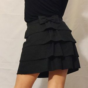 Wool mini tiered skirt ❤️ 10/11 is the last day item available